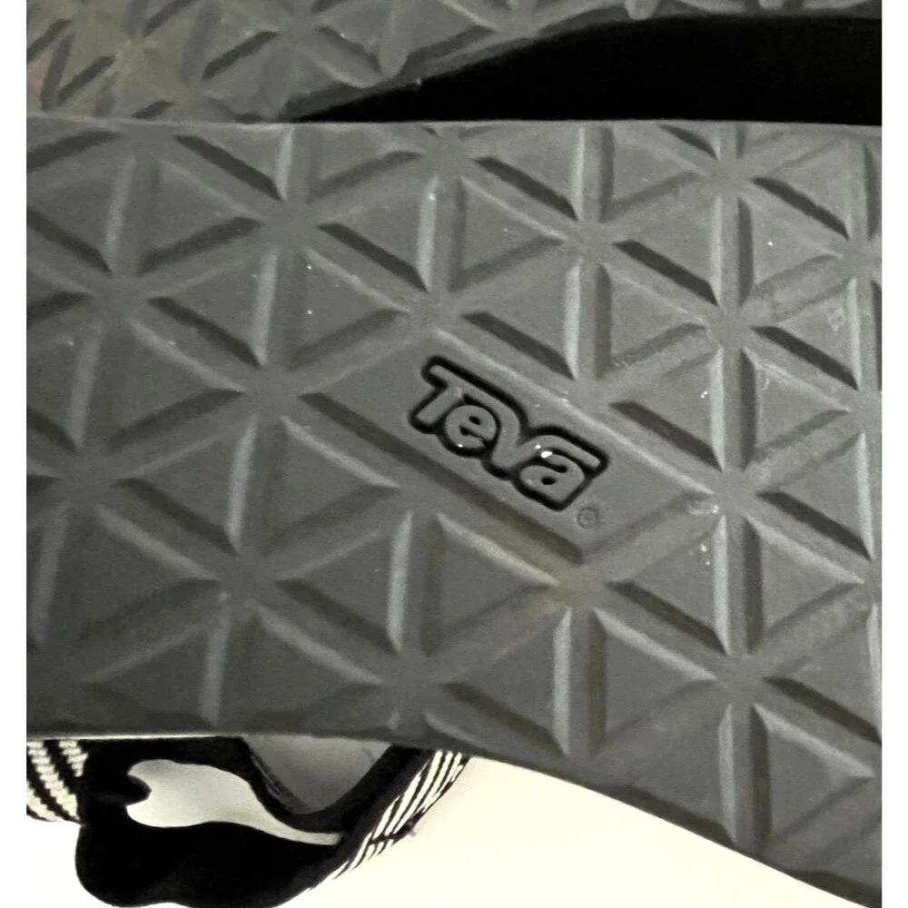 Teva Womens Flatform Sandals Size 9 Universal PlatformCandy Stripe Black White